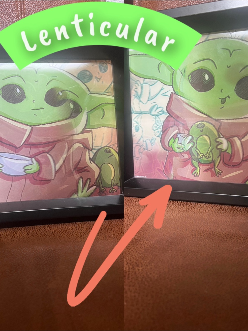 Star Wars Grogu Baby Yoda 3D Lenticular Wall Art